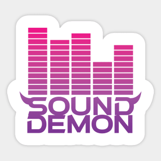 Suond Demon Purple and Pink Sticker